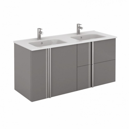 bathroom/SLMAV12044GG - avila 120 vanity unit 1 door x 2 drawer -slim - gloss grey