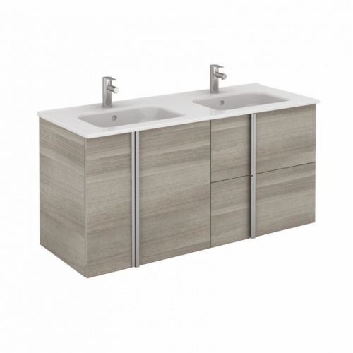 bathroom/SLMAV12044SG - avila 120 vanity unit 1 door x 2 drawer -slim - sandy grey