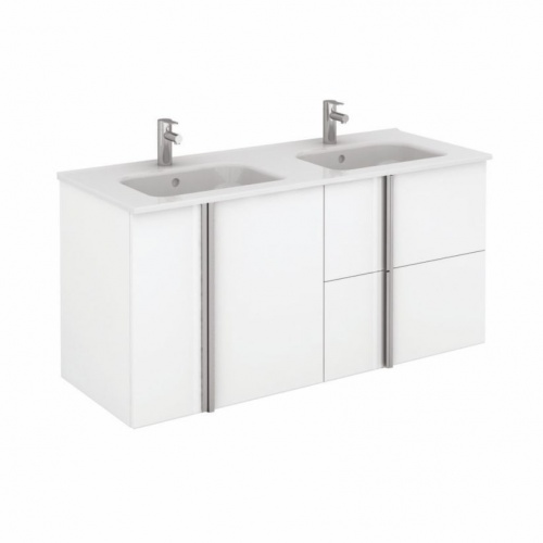 bathroom/SLMAV12044WH - avila 120 vanity unit 1 door x 2 drawer -slim - gloss white