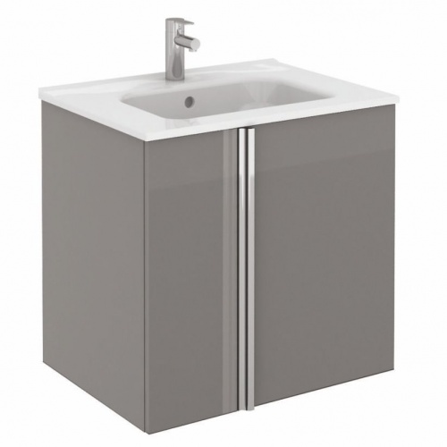 bathroom/SLMAV60DRGG - avila 60 vanity unit 2 door -slim - gloss grey