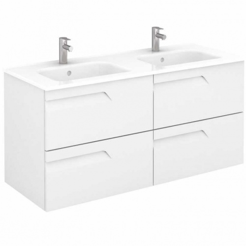 bathroom/SLMBR1202DWH - brava 1202 vanity unit - gloss white slim basin